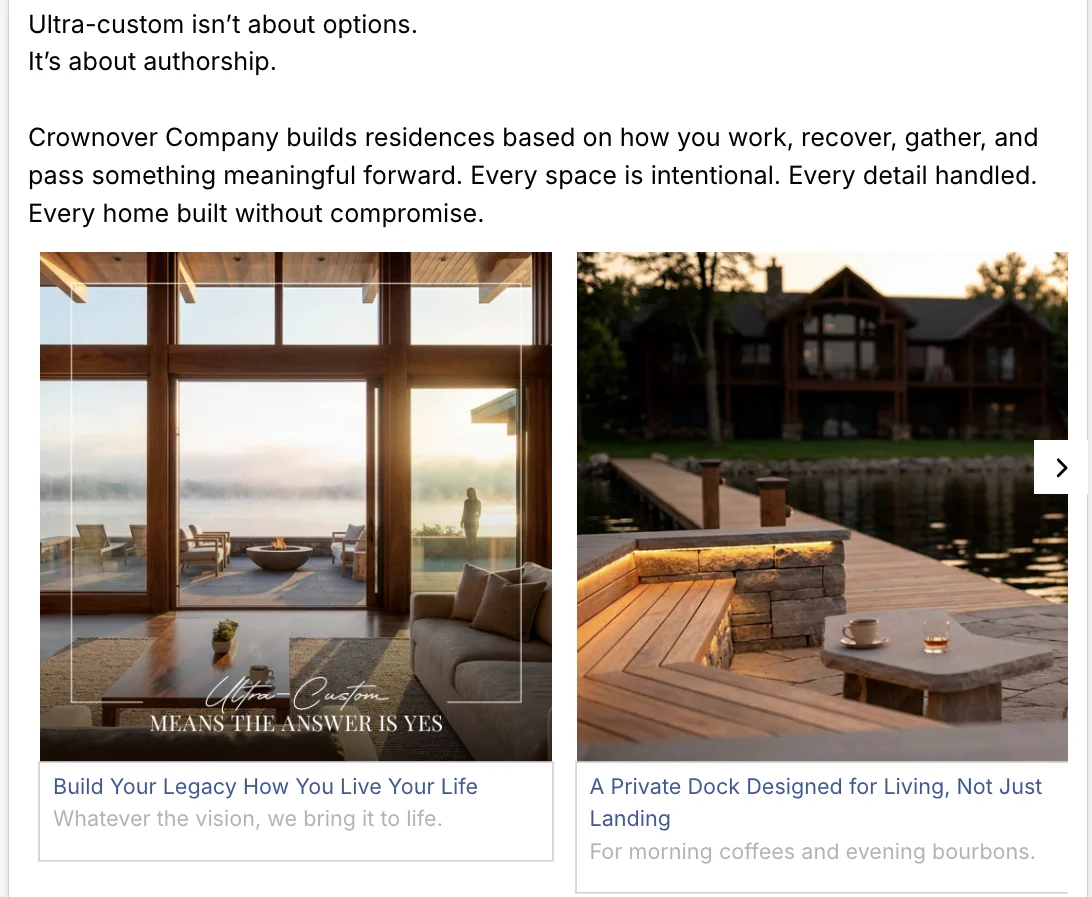 Carousel ad: Ultra-custom isn’t about options. It’s about authorship.
